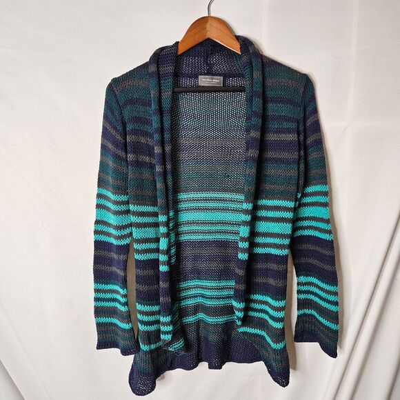 Wooden Ships Nicki Striped Open‎ Front Cardigan sz S/M - Picture 1 of 6